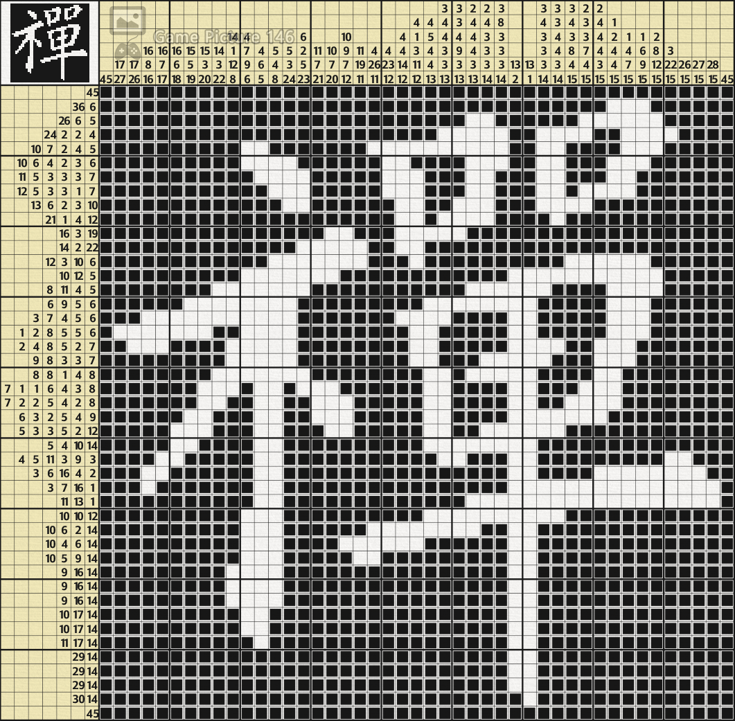 Nonograms Katana 30x50 All Answers To The Puzzles • Game Picture 146 6588